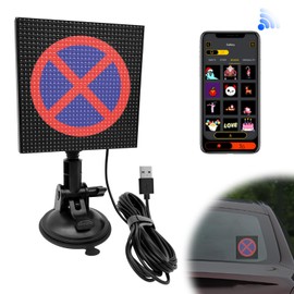 LED Safety Sign for Car, DIY Programmable LED Light or Car Back Window, Cool Tech Gadgets, Pixel Art, Car Accessories for Men Women