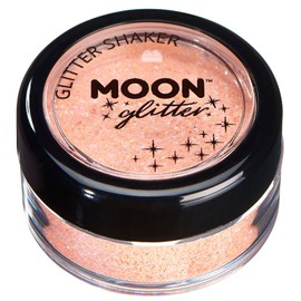 Moon Glitter Pastel Glitter Shaker - 100% Cosmetic Glitter for Face, Body, Nails, Hair and Lips - 3 g - Peach
