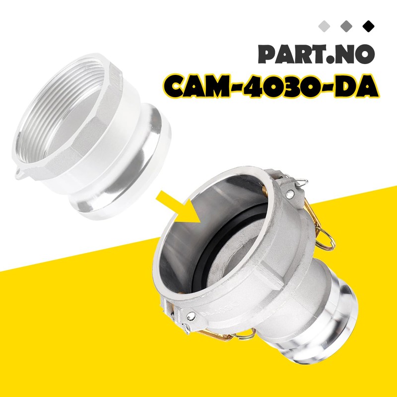 Venussar DA4030 Type DA Cam and Groove Hose Fitting, 4"