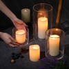 Large Hurricane Candle Holder Set of 3 Clear Candle Holders