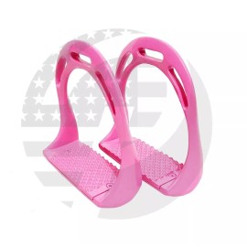 PRO IRON GEAR Aluminum Pink Horse Riding Stirrups Size 4.75 Inch New 10 Colors