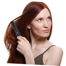 LALAFINA 5pcs Portable Folding Ox Horn Travel Combs for Hair Care Lightweight Massage Hairbrushes Gentle Scalp for Wet Dry Hair Women Girls