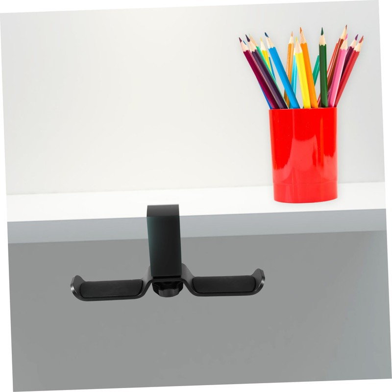 BIUDECO Under Desk Rotatable Aluminum Alloy Double Headphone Hanger Space