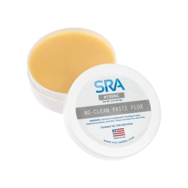 SRA Solder No-Clean Electronics Soldering Flux Paste, Safe for Lead