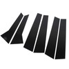 6Pcs B Pillar Posts Trim Glossy Black Exterior Window Decal