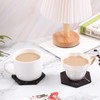 Warmroom Absorbent Hexagon Black Marble Coasters for Drink with Gold