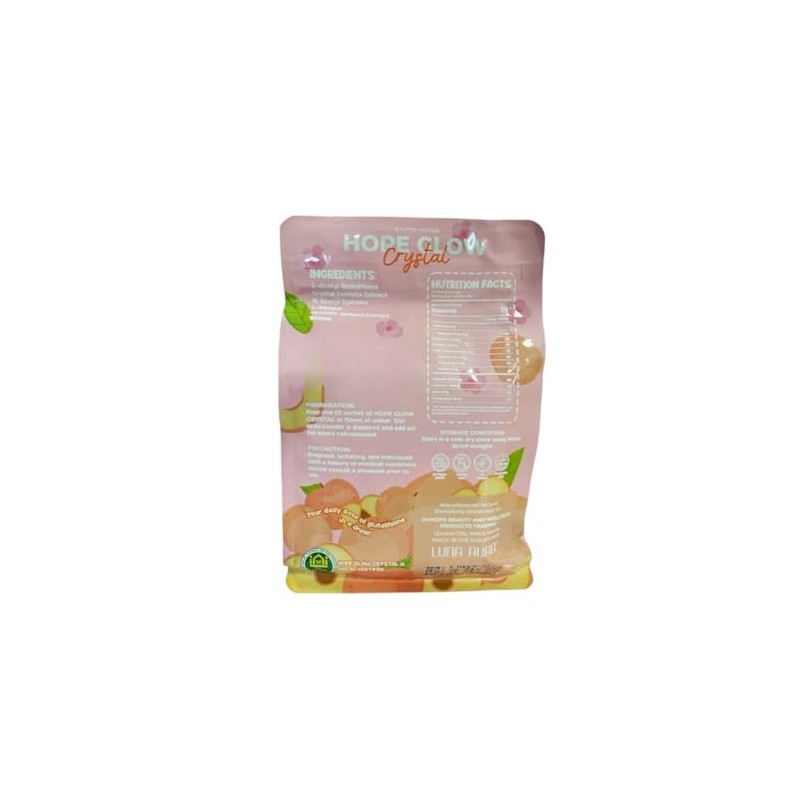 10 Sachets Luna Aura Hope Glow Crystal Peach Glutathione Juice