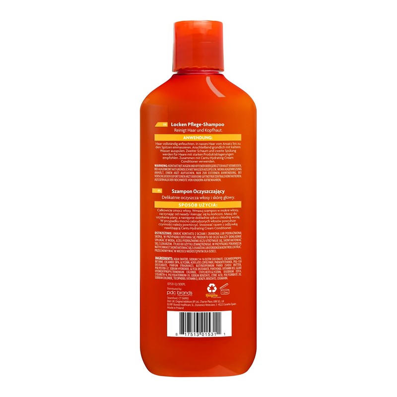 Cantu Moisturising Shampoo with Shea Butter - Sulphate-Free Shampoo for
