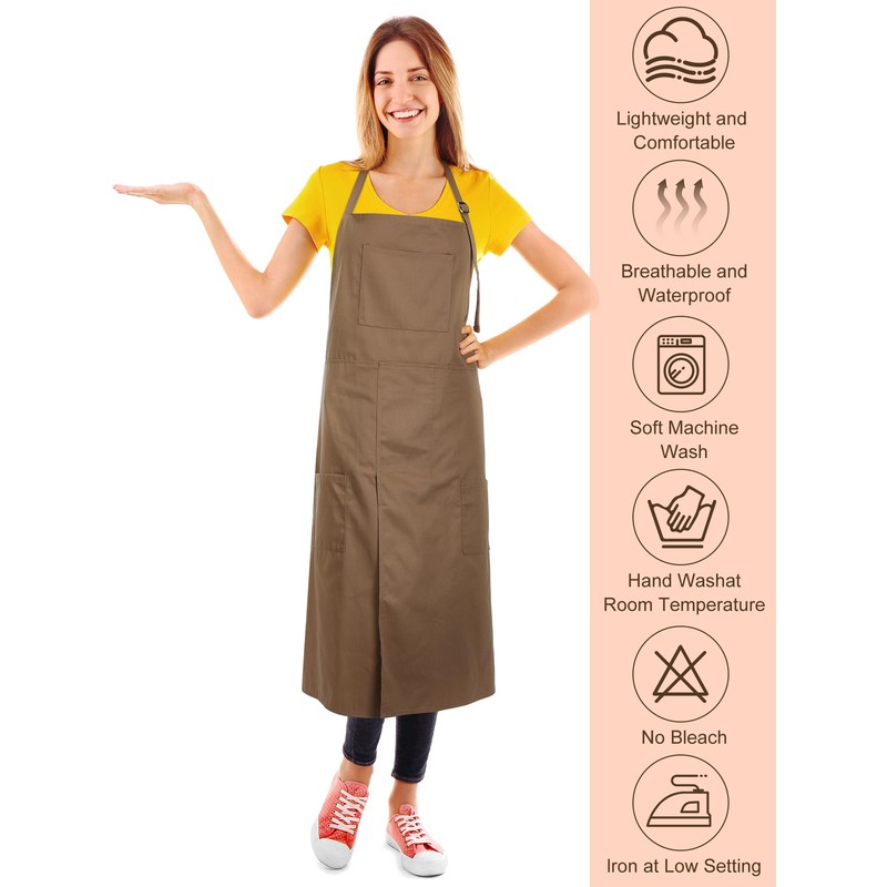 Breathffy 2 Pcs Pottery Aprons Split Leg Adjustable Ceramics Apron