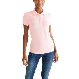 Aéropostale Women's Aero Solid A87 Polo, Pink Sunset Neon
