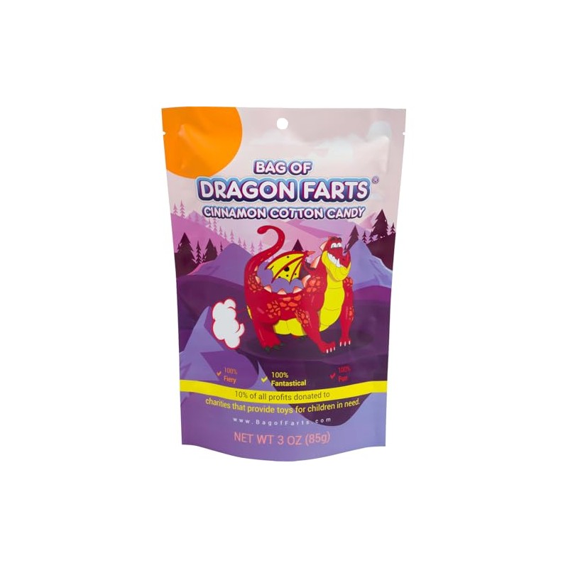 Dragon Farts Sweet Cinnamon Cotton Candy, 1 pack / 3