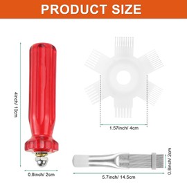 Pack of 2 Air Conditioning Slat Comb, Air Conditioning Condenser Fin Comb, Condenser Cleaning Comb, Lamellar Comb Stainless Steel Fin Cleaning Brush Evaporator Cooler Repair Tool