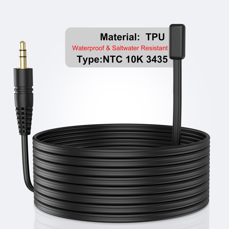 WILLHI Temperature Sensor Probe NTC 10K/3435, Waterproof Pro Saltwater-Proof Probe