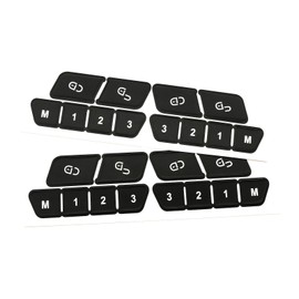 AtticZone Interior Button Repair Sticker Kit Decals Steering Wheel, AC Control, Window Switch , Radio Number, Door Lock, Seat Memory Switch Button Stickers Compatible with Benz 2007-2014, 2 Set (Door