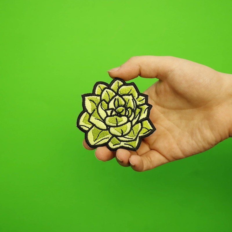 Succulent Plant Patch Aloe Embroidered Iron On