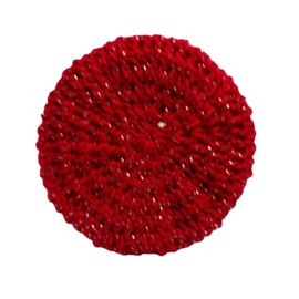 Toilet Paper Cover Retro Sparkle Red White Round Bathroom Crochet Handmade