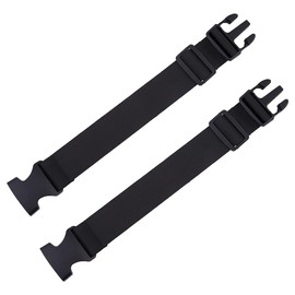 SUPERFINDINGS 2Pcs Waist Bag Belt Extender Adjustable Belts Bag Strap Extension Fanny Pack Extender Black Nylon Elastic Strap Buckle Extension for Everywhere Belt Bags