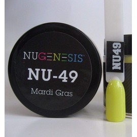 NuGenesis Nail Dipping Powder Color 1.5oz/43g Jar - (NU49 MARDI GRAS)