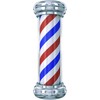 PAIR OF 16" TALL BARBER POLE VINYL DECALS FOR SALON
