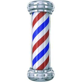 PAIR OF 16" TALL BARBER POLE VINYL DECALS FOR SALON SHOP WINDOW WALL NICE GRAPHIC