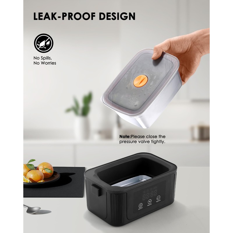 Aurevit Cordless Electric Lunch Box for Adults, 1.4L Heated Lunch