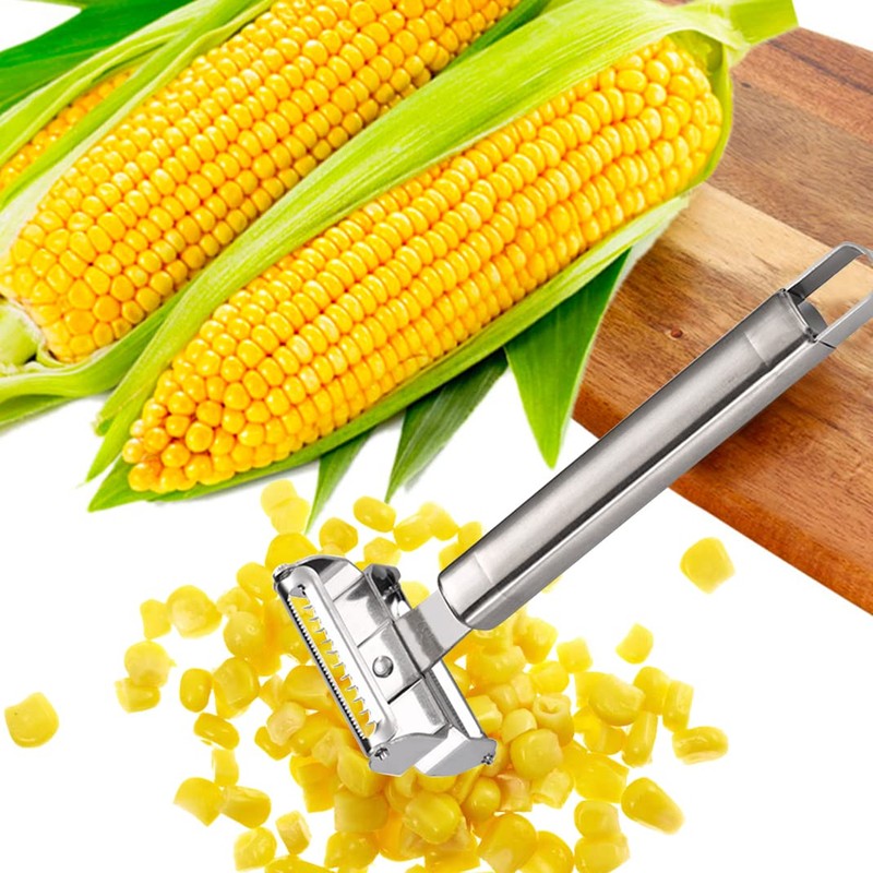 DIYBravo Pack of 2 Stainless Steel Corn Peeler Vegetable Peeler
