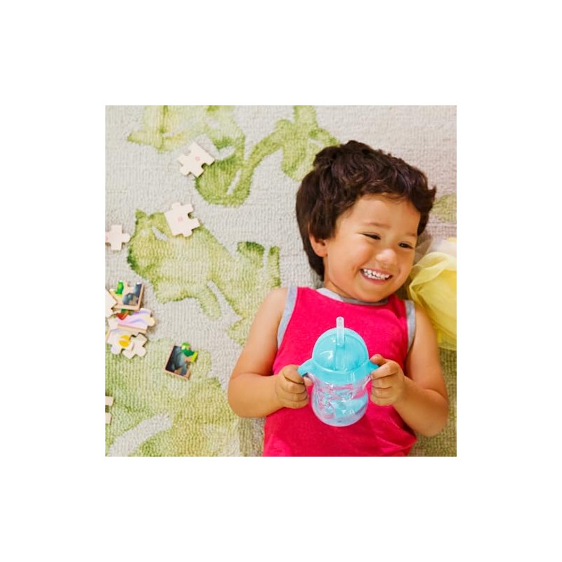 Munchkin Click Lock Weighted Straw Cup, 7 Ounce, 2 Pack,