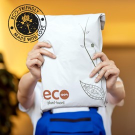 Compostable & Biodegradable Mailing Bags - Sustainable Parcel Bags (25pcs, Medium: 12" x 16")