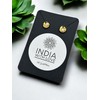 India with Love 9K Gold Pearl Stud Earrings, Delicate Classic