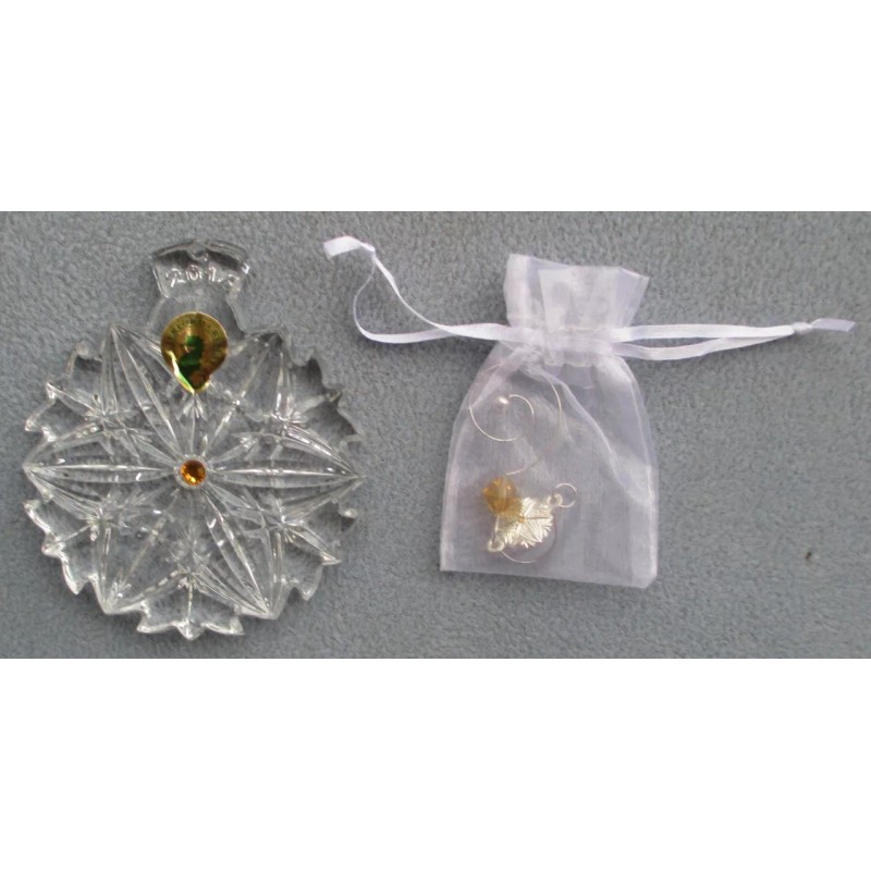 WATERFORD Crystal 2014 Snowflake Wishes Peace Christmas Ornament 4th Ed