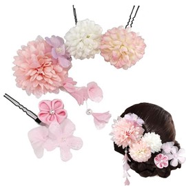 Coming-of-age Ceremony, Japanese Style, Yukata, Popular, Graduation Ceremonies, Weddings, Shichi-Go-San Parties, Thank You Party, New Year, Fireworks Display, Flowers, Dry Flowers, Hair Clip, Hair