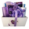 Spa Gift Basket, Spa Basket with Lavender Fragrance, Lilac color
