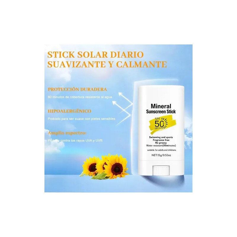 2 botellas Protector solar en barra Rapid Sunscreen SPF 50,,