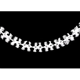 Toyland® 6.8ft (2.1m) White Festive Snowflake Garland - Christmas & Winter Wonderland Party Decorations