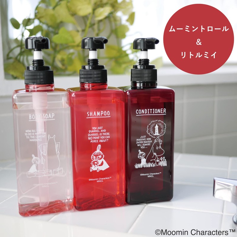 MOOMIN Maruei Nissan Pecolo Lotion Bottle Set of 3 Shampoo