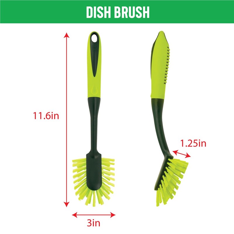 Pine-Sol Scrub Brush Set - Long Handle Cleaning Brushes with