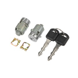 ACROPIX Front Left Right Door Lock Cylinder with Keys Install Hardware for Chevy Silverado Tahoe Suburban/Passenger Driver Side Door Lock Tumbler/Metal / 1 Set/Silver Tone Car Parts