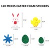Jc.upin 120Pcs Easter Stickers, Glitter Easter Foam Stickers,Kids Stickers for