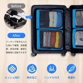 Travel Pouch, Mesh Pouch, Set of 4, Travel, Convenient Goods, Packing Pouch, Mesh Case, Travel Compression Bag, Gadget Case, Sorting Bag, Business Trip, Men's, Unisex, Bon Holiday, Homecoming, Bag,