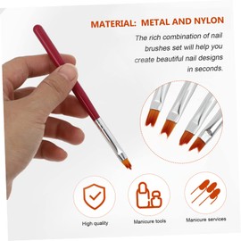 FOMIYES 8pcs Nail Art Brush Manicure and Designs Floral Nail Painting Pens Easy to Clean Hair Brushes for Home and Salon Use for Beginners and Professionals