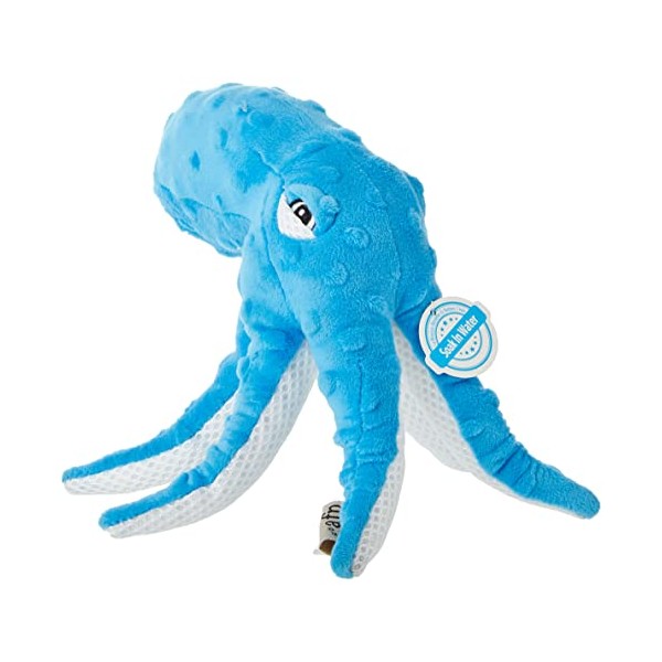 ALL FOR PAWS Chill Out Summer Dog Toy, Cooling Toy, Outdoor Play Plush Toy - Octopus, Blue