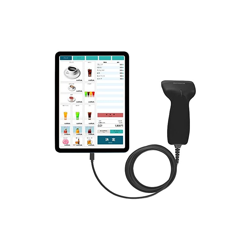 VISICOM BC-BR1000U-B-C Power Saving Barcode Reader, USB (USB Type-C /