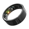 Smart Ring Health Monitoring 5ATM Waterproof Fitness Tracker with Glossy Titanium Surface Blood Oxygen/Sleep/Stress Tracking Women’s Cycle Prediction Sport Ring Compatible with iOS/Android Black 10