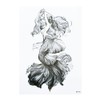 HB827 Mermaid Tattoo Sea Being Tattoo Temporary Fake Tattoo