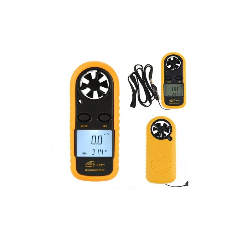 Anemómetro Digital Termómetro B-Max GM816 Medidor Portátil de Viento