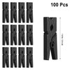 VOSAREA 100 Pcs Mini Wooden Paper Clips Multi-Use Clothes Pegs