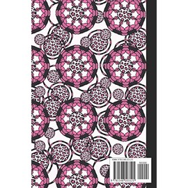  Sketch Journal: Animal Print Mandala (Pink) 6x9 - Pages are LINED ON THE BOTTOM THIRD with blank space on top