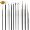 15 Pcs Nail Brushes, Nail Art Kit, Nail Art Brush