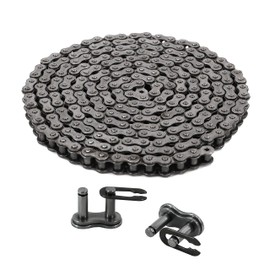 CHR Roller Chains | #40 Roller Chain - 10 Feet + 2 Free Connecting Links | 239 Links | Carbon Steel Chains for Bycicles, Mini Bikes, Motorcycles, Go-Karts, Home and Industrial Machinery