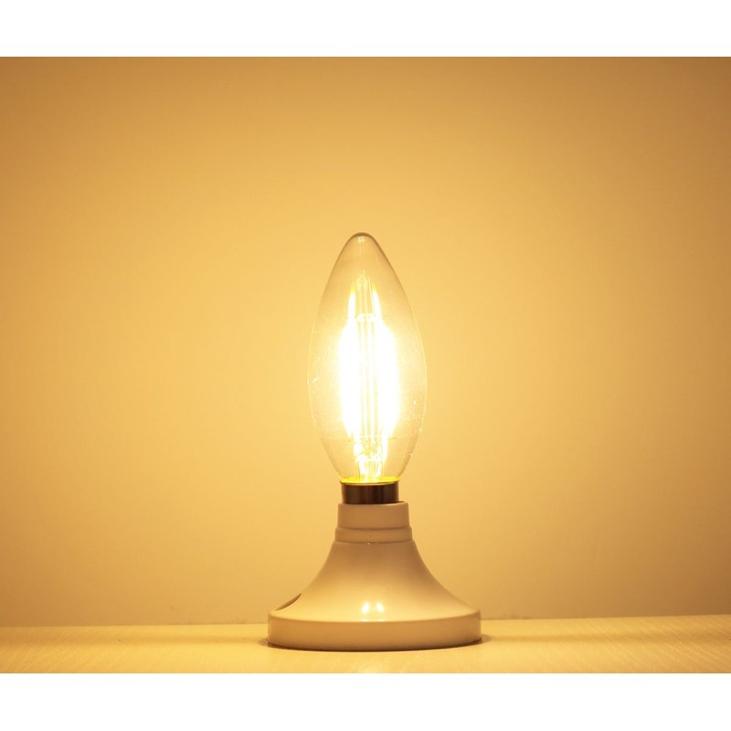 Lamsky E14 LED Filament Candle Shape Light Bulb,E14 European Base
